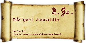 Mágeri Zseraldin névjegykártya